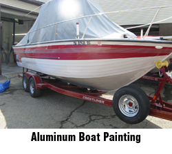 Aluminum boat painting