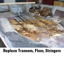 transome, stringers and floor repair