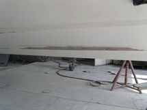 26′ Sea Ray with blistering, cracking gelcoat and exposed fiberglass